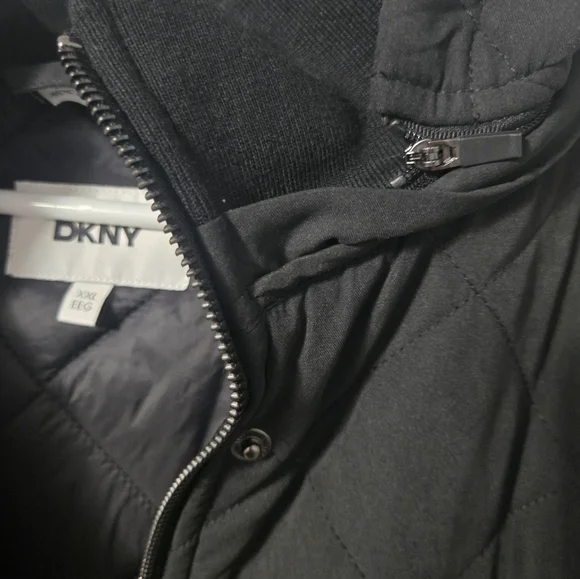 DKNY Quilted Black Jacket/Coat Womens Size XXL - Picture 6 of 8